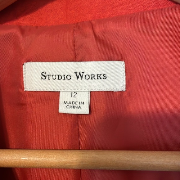 Studio Works Woman Plus Size 12 Faux Suede Jacket Zip Up Lined Pockets - Picture 3 of 4